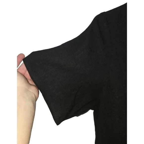 Disturbia Embroidered Foxglove V-neck Mini Dress 8 Whimsigoth Witch Black Gothic - Picture 14 of 16